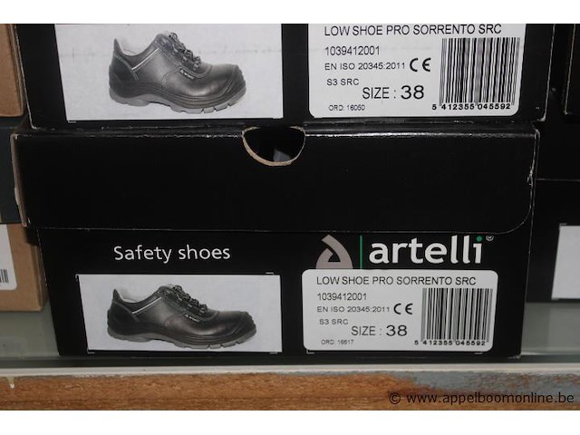 6x veiligheidsschoenen, artelli, low shoe pro sorrento src, maat 38, gebruikt - afbeelding 2 van  6
