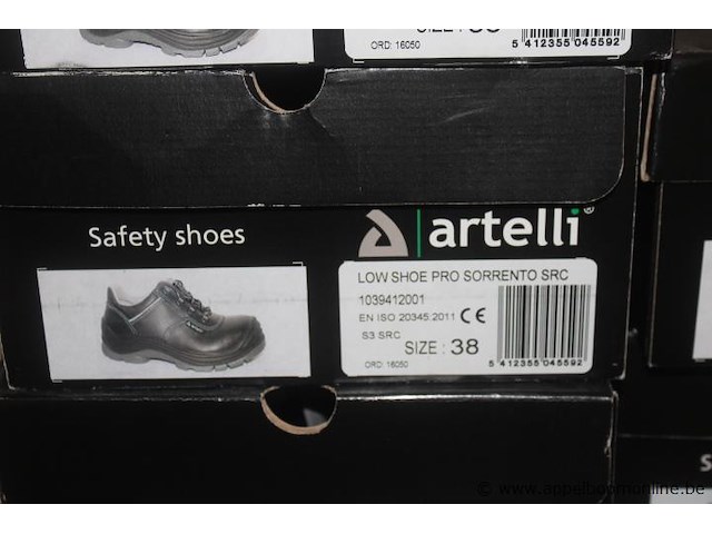 6x veiligheidsschoenen, artelli, low shoe pro sorrento src, maat 38, gebruikt - afbeelding 3 van  6