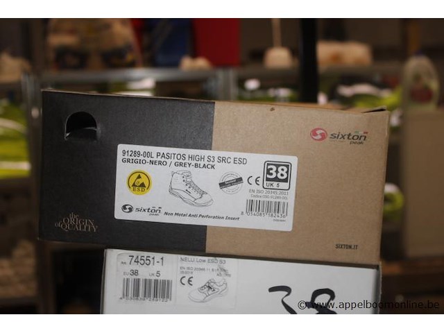 6x veiligheidsschoenen, artelli, low shoe pro sorrento src, maat 38, gebruikt - afbeelding 6 van  6