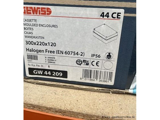 6x wandkast gewiss, gw 44 209 - afbeelding 2 van  2