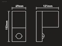 (6x) wandlamp modern rechthoekig gu10 fitting... - afbeelding 7 van  8