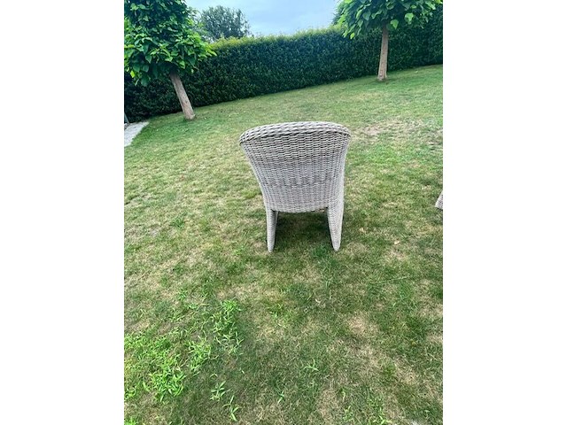 6x wicker tuinzetel met kussen - afbeelding 1 van  3