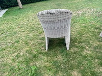 6x wicker tuinzetel met kussen - afbeelding 1 van  3