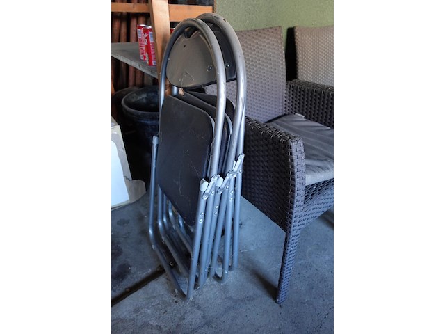 6x wickerstoel + 3x inklapbare stoel - afbeelding 2 van  3