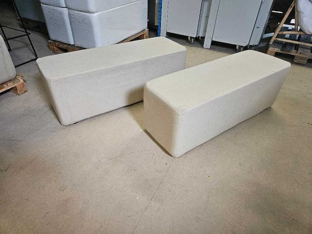 6x zitpoef lang beige 120cmx40x47cm h - afbeelding 1 van  2