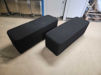 6x zitpoef lang zwart 120cmx40x47cm h - afbeelding 1 van  2