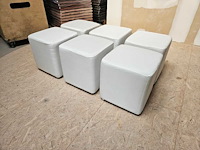 6x zitpoef wit 40x40x47cm - afbeelding 1 van  3