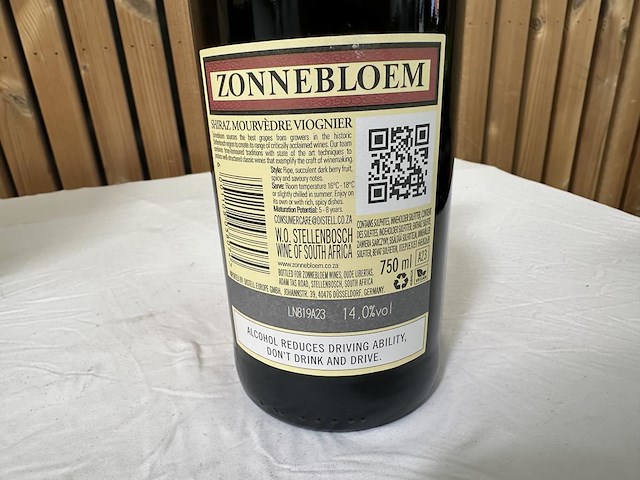 6x zonnebloem stellenbosch shiraz mourvedre 2020 - afbeelding 3 van  4