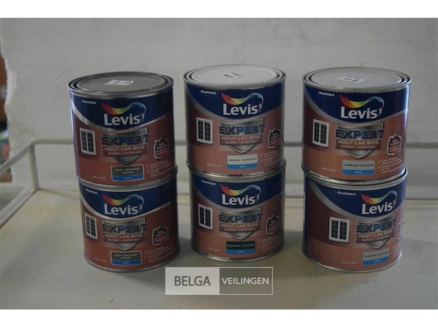 6x0,5l levis expert houtlak; versaillegrijs,arduin,empiregroen,eierschaal - afbeelding 1 van  7