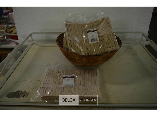 6x100 houten messen en 100 houten vorkjes - afbeelding 2 van  2