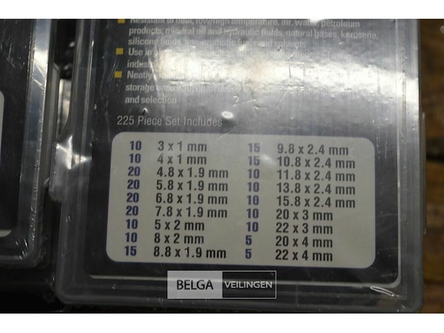 6x225 delige o ringen set - afbeelding 3 van  4