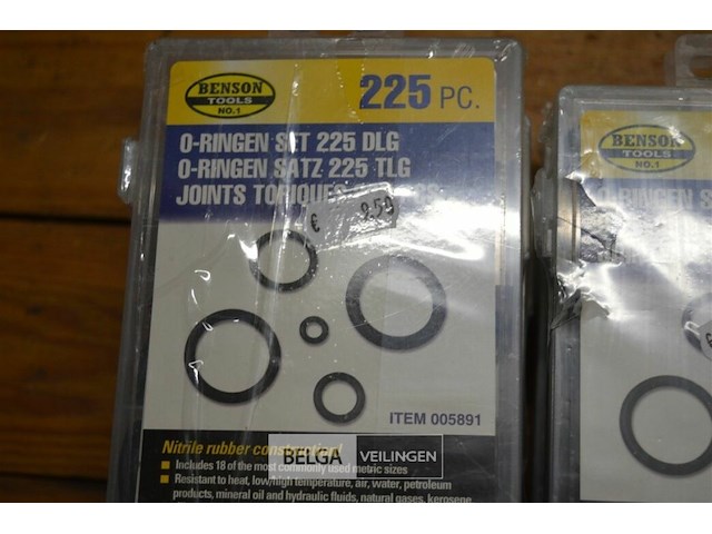 6x225 delige o ringen set - afbeelding 2 van  3