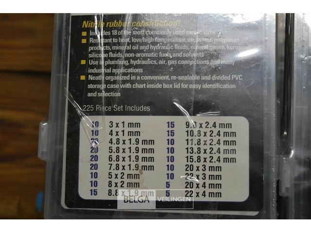 6x225 delige o ringen set - afbeelding 3 van  3