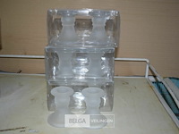 6x2st glazen kandelaars - afbeelding 1 van  2