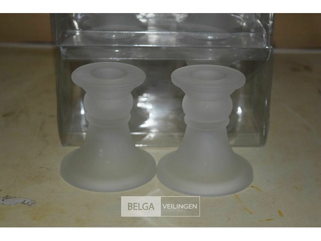 6x2st glazen kandelaars - afbeelding 2 van  2