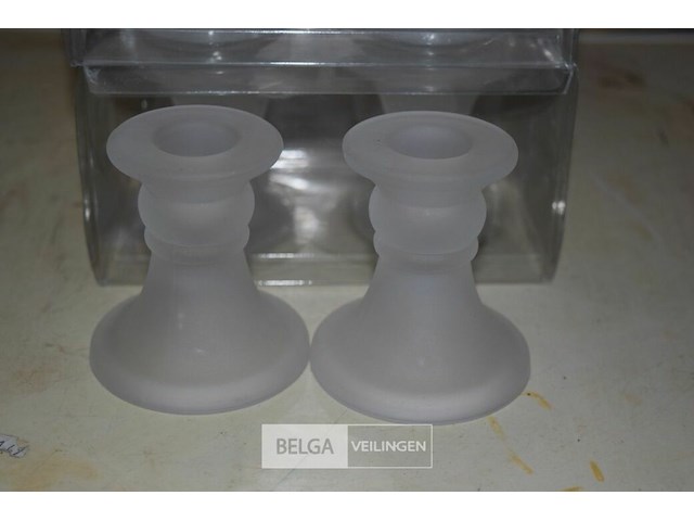 6x2st glazen kandelaars - afbeelding 2 van  2