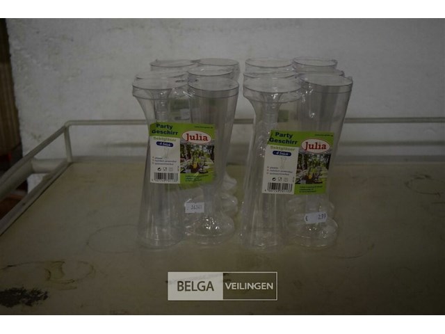 6x4st plastieken cava bekers - afbeelding 1 van  3