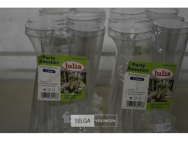 6x4st plastieken cava bekers - afbeelding 2 van  3