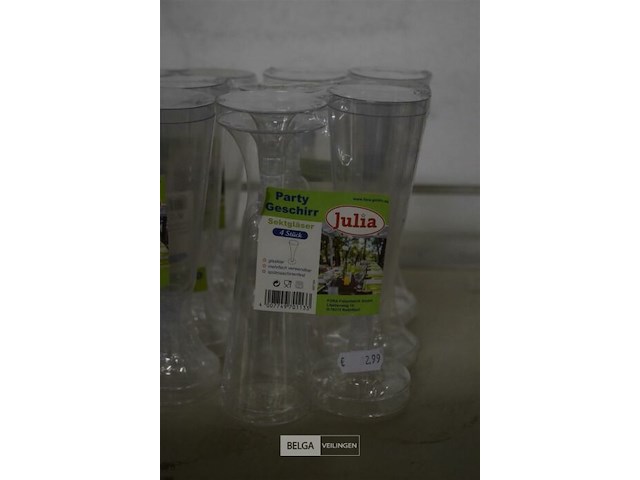 6x4st plastieken cava bekers - afbeelding 3 van  3