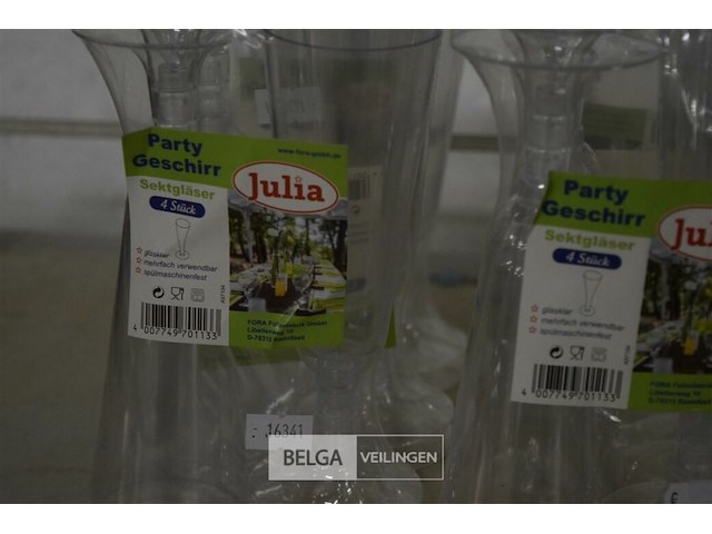 6x4st plastieken cava bekers - afbeelding 2 van  3