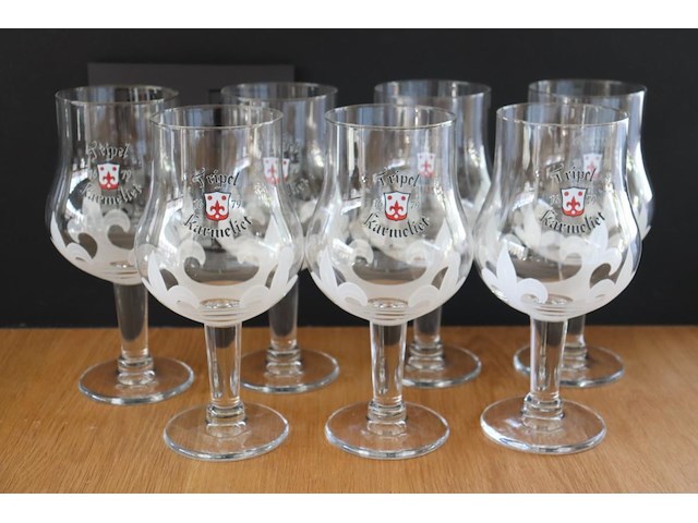 7 bierglazen tripel karmeliet - afbeelding 1 van  3