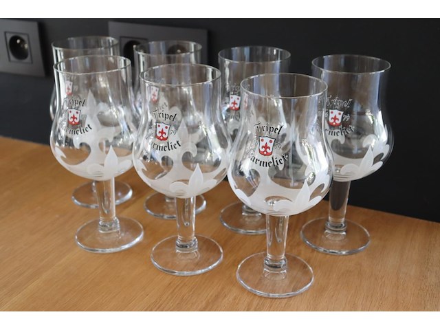 7 bierglazen tripel karmeliet - afbeelding 2 van  3