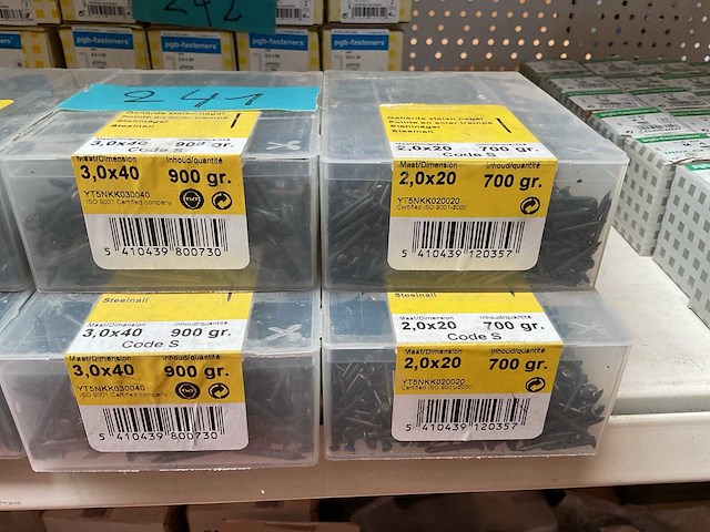 7 dozen geharde stalen nagels - afbeelding 5 van  6