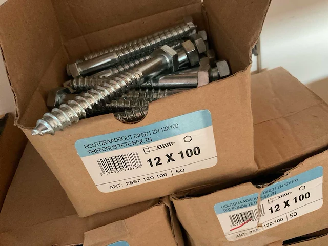 7 dozen hout bouten - afbeelding 3 van  4
