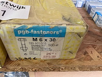 7 dozen houtbouten; borgmoeren - afbeelding 3 van  7