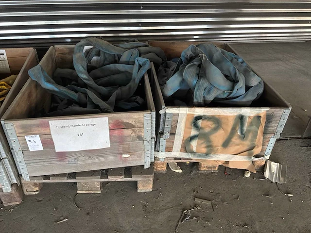 7 en 8 meter partij zware last hijslinten - afbeelding 1 van  6