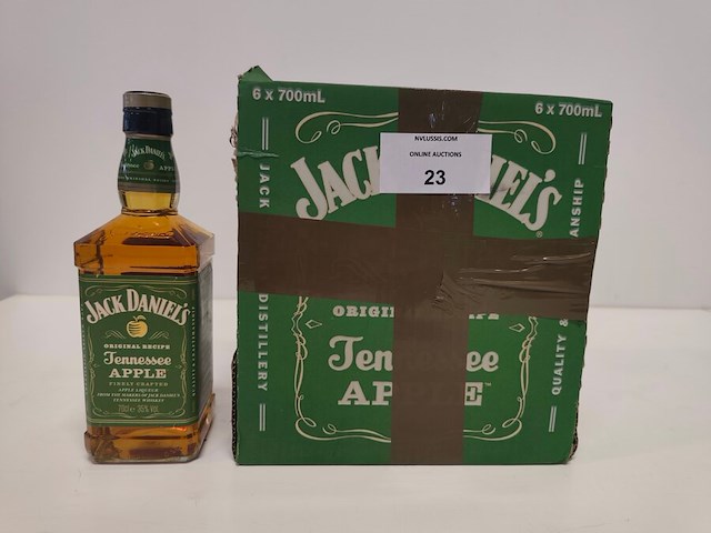 7 flessen jack daniels tennessee apple likeur - afbeelding 1 van  4