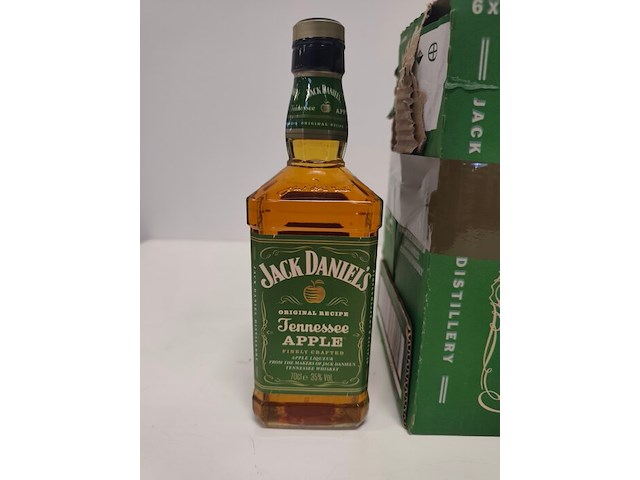 7 flessen jack daniels tennessee apple likeur - afbeelding 2 van  4