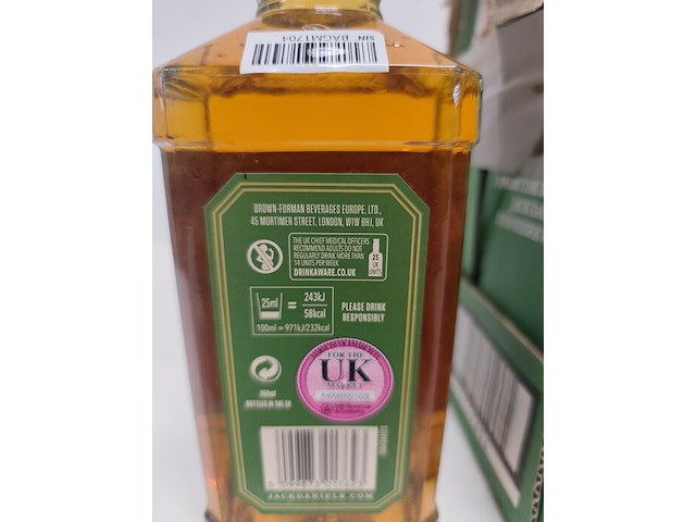 7 flessen jack daniels tennessee apple likeur - afbeelding 3 van  4