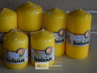 7 gele kaarsen div maten - afbeelding 2 van  2