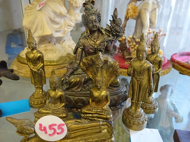 7 koperen thaise beeldjes - afbeelding 1 van  1