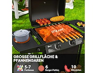 7 kw gasbarbecue op trolley, met 3 branders - afbeelding 4 van  5
