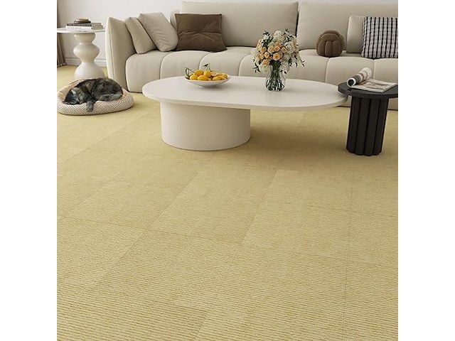 7 packs van 16 zelfklevende tapijttegels (beige) - afbeelding 3 van  4