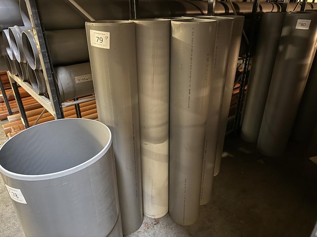 7 pvc afvoerbuizen - grijs - dia 250 - afbeelding 1 van  3