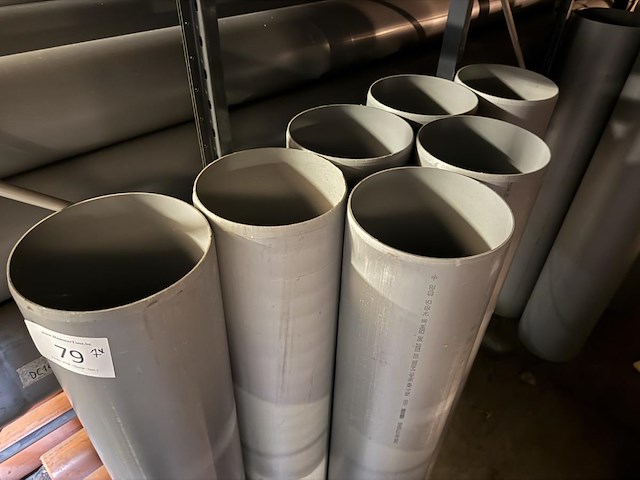 7 pvc afvoerbuizen - grijs - dia 250 - afbeelding 2 van  3