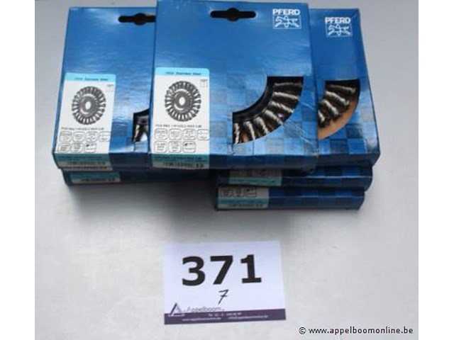 7 rvs schuur/borstelschijven pferd - afbeelding 1 van  2