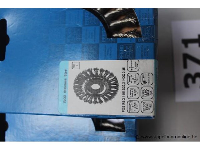 7 rvs schuur/borstelschijven pferd - afbeelding 2 van  2