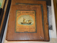 7 schilderijen in kader; 5 vintage wandversieringen op hout - afbeelding 7 van  16