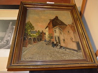 7 schilderijen in kader; 5 vintage wandversieringen op hout - afbeelding 10 van  16