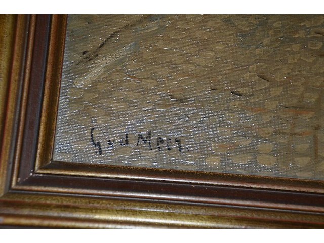 7 schilderijen in kader; 5 vintage wandversieringen op hout - afbeelding 12 van  16