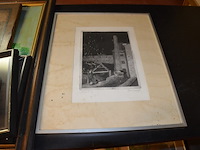 7 schilderijen in kader; 5 vintage wandversieringen op hout - afbeelding 13 van  16