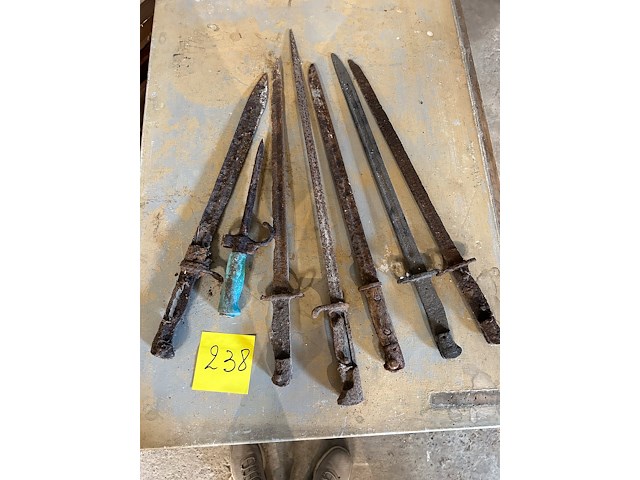 7 x bayonet grondvondst - relic wo1 - afbeelding 1 van  1