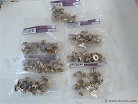 7 x beugel messing 5 stuks voor buis 12mm - afbeelding 1 van  2