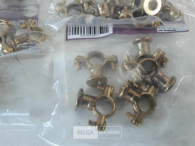 7 x beugel messing 5 stuks voor buis 12mm - afbeelding 3 van  3