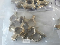 7 x beugel messing 5 stuks voor buis 15mm - afbeelding 3 van  3