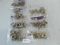 7 x beugel messing 5 stuks voor buis 15mm - afbeelding 2 van  3
